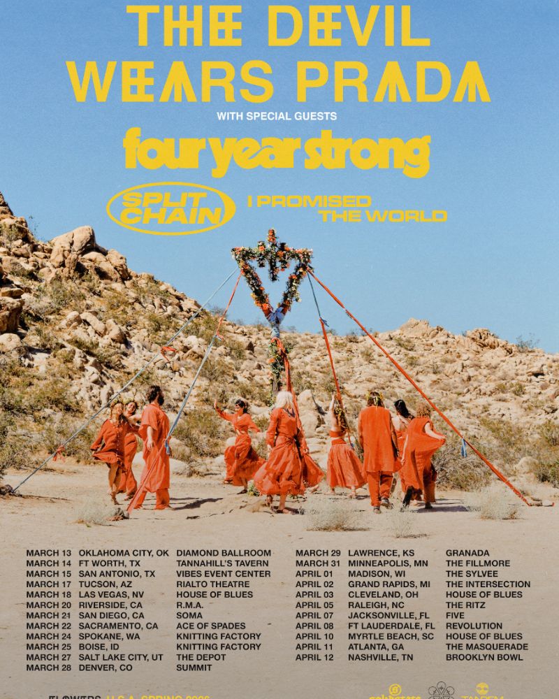 The Devil Wears Prada live tour poster 2026 & 2027